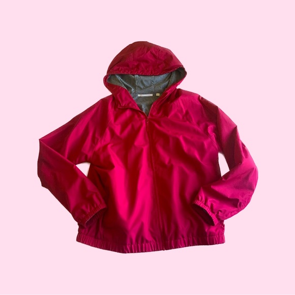Uniqlo Jackets & Blazers - UNIQLO Pink and Gray Women’s Windbreaker Jacket with Hood